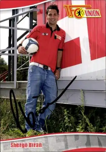 Autogrammkarte Fußballer Shergo Brian, 1. FC Union Berlin, Autogramm