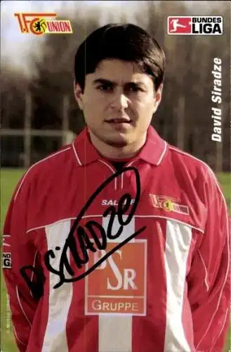 Autogrammkarte Fußballer David Siradze, 1. FC Union Berlin, Autogramm