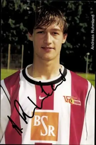 Autogrammkarte Fußballer Andreas Ruhmland, 1. FC Union Berlin, Autogramm