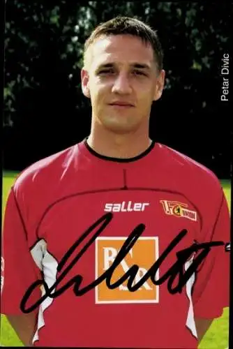 Autogrammkarte Fußballer Petar Divic, 1. FC Union Berlin, Autogramm
