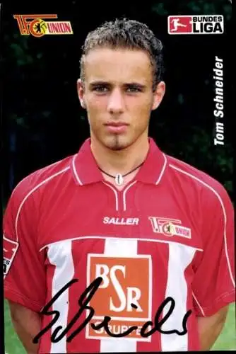Autogrammkarte Tom Schneider, 1. FC Union, BSR, saller, Autogramm