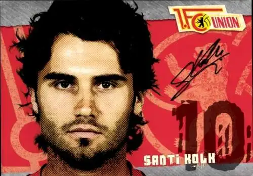 Autogrammkarte Fußballer Santi Kolk, 1. FC Union Berlin, Autogramm