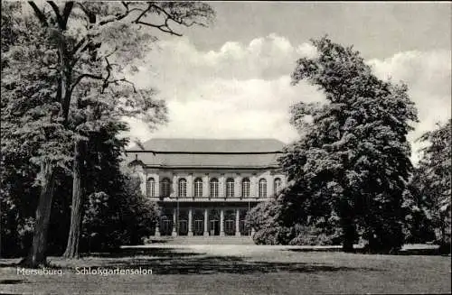 Ak Merseburg an der Saale, Schlossgartensalon