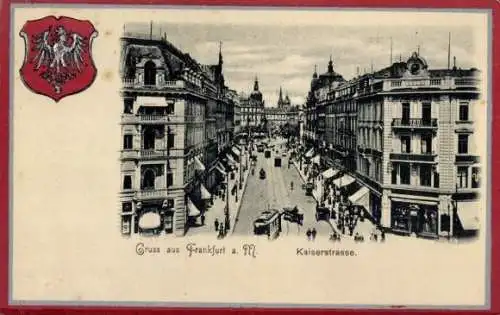 Wappen Ak Frankfurt am Main, Kaiserstraße