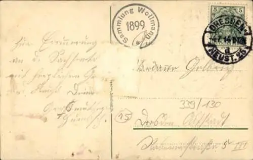 Präge Wappen Ak Dresden, Gesamtansicht, Sachsentag 1914