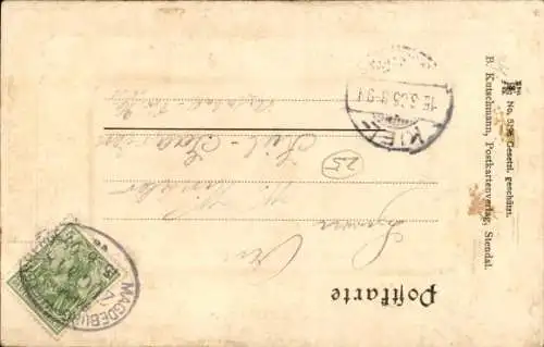 Präge Passepartout Ak Stendal in der Altmark, Land- und Amtsgericht