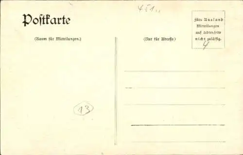 Passepartout Ak Essen im Ruhrgebiet, Kaiserliches Postamt, Schmetterling