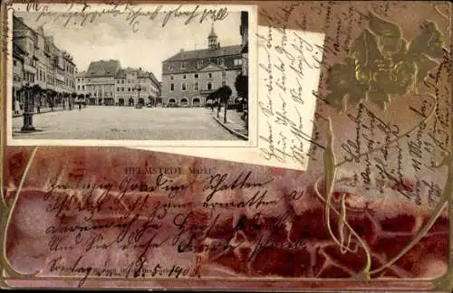 Präge Ak Helmstedt in Niedersachsen, Markt