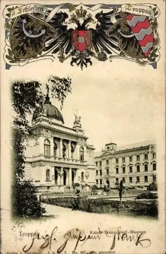 Präge Ak Opava Troppau Region Mährisch Schlesien, Kaiser-Franz-Josef-Museum