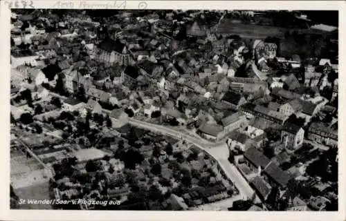 Ak St. Wendel im Saarland, Fliegeraufnahme