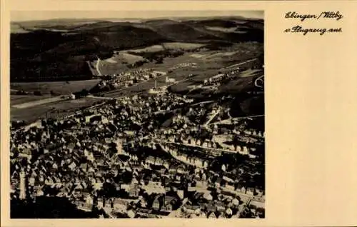 Ak Ebingen Albstadt in Württemberg, Fliegeraufnahme