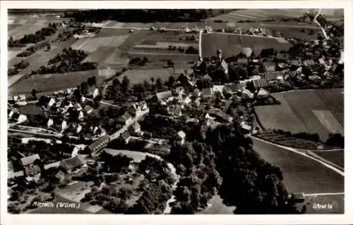 Ak Aitrach in Württemberg, Fliegeraufnahme