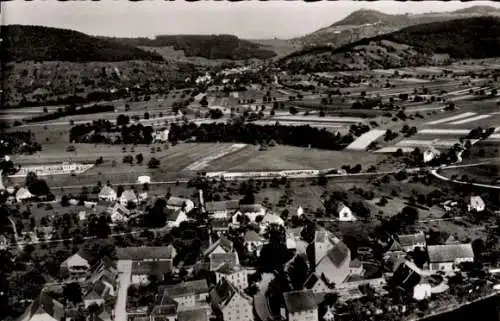 Ak Rheinheim Küssaberg Klettgau, Fliegeraufnahme