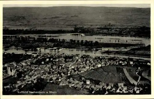 Ak Nackenheim am Rhein, Fliegeraufnahme