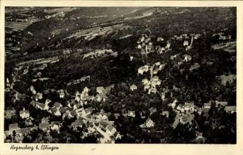 Ak Hegensberg Esslingen am Neckar, Fliegeraufnahme