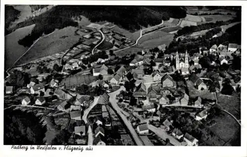 Ak Padberg Marsberg im Sauerland, Fliegeraufnahme