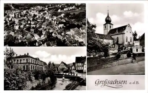Ak  Großsachsen Hirschberg an der Bergstraße, Fliegeraufnahme