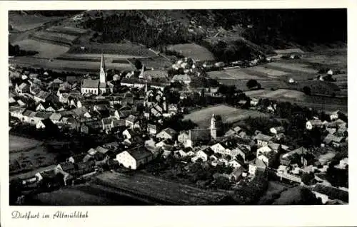 Ak Dietfurt an der Altmühl Oberpfalz, Fliegeraufnahme