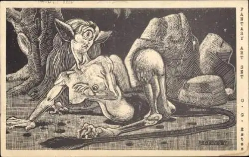 Künstler Ak O. G. Estes, Fantasy Art Set