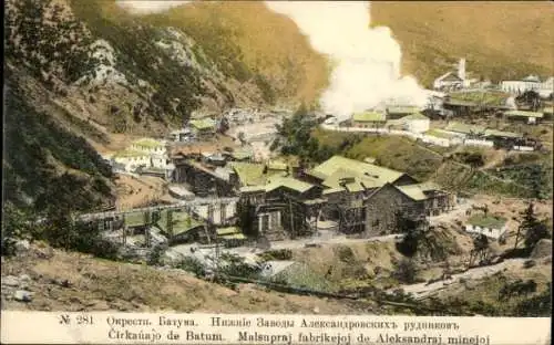Ak Batumi Georgien, Malsupraj fabrikejoj de Aleksandraj minejoj