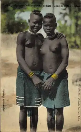 Ak Senegal, Zwei barbusige Afrikanerinnen