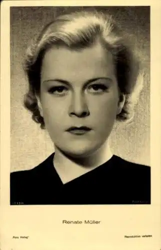 Ak Schauspielerin Renate Müller, Portrait
