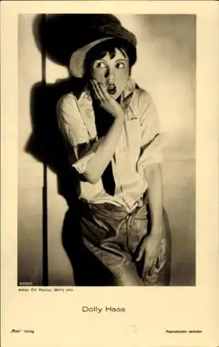 Ak Schauspielerin Dolly Haas, Portrait, Autogramm