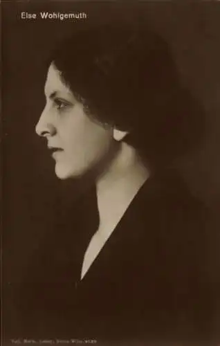 Ak Schauspielerin Else Wohlgemuth, Portrait