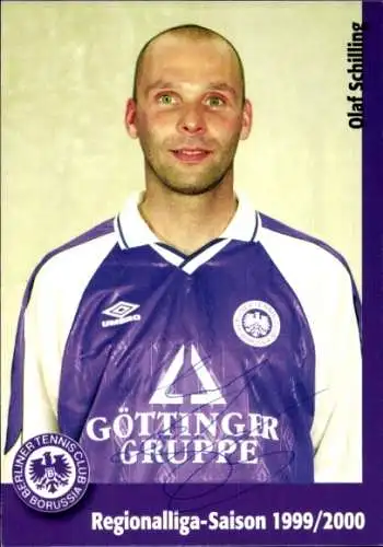 Autogrammkarte Fußballer Olaf Schilling, Tennis Borussia Berlin, Autogramm