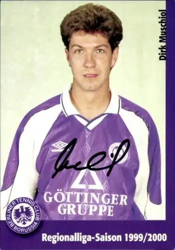 Autogrammkarte Fußballer Dirk Muschiol, Tennis Borussia Berlin, Autogramm