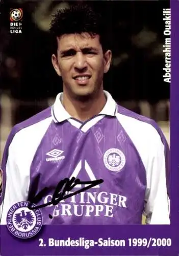 Autogrammkarte Fußballer Abderrahim Ouakili, Tennis Borussia Berlin, Autogramm