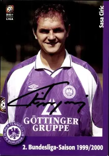 Autogrammkarte Fußballer Sasa Ciric, Tennis Borussia Berlin, Autogramm