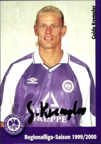 Autogrammkarte Fußballer Guido Krempler, Tennis Borussia Berlin, Autogramm