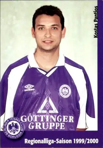 Autogrammkarte Fußballer Kostas Pantios, Tennis Borussia Berlin, Autogramm