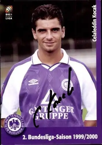 Autogrammkarte Fußballer Celaleddin Kocak, Tennis Borussia Berlin, Autogramm