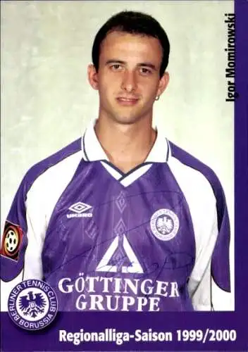 Autogrammkarte Fußballer Igor Momirowski, Tennis Borussia Berlin, Autogramm