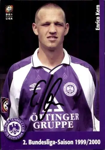 Autogrammkarte Fußballer Enrico Kern, Tennis Borussia Berlin, Autogramm