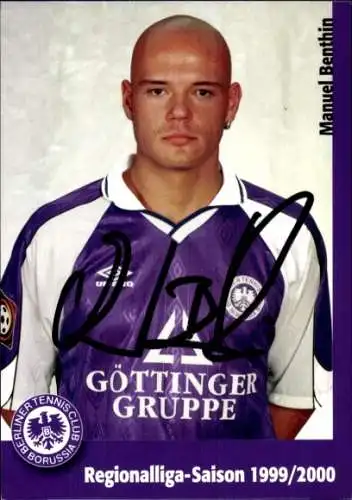Autogrammkarte Fußballer Manuel Benthin, Tennis Borussia Berlin, Autogramm