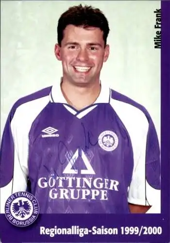 Autogrammkarte Fußballer Mike Frank, Tennis Borussia Berlin, Autogramm