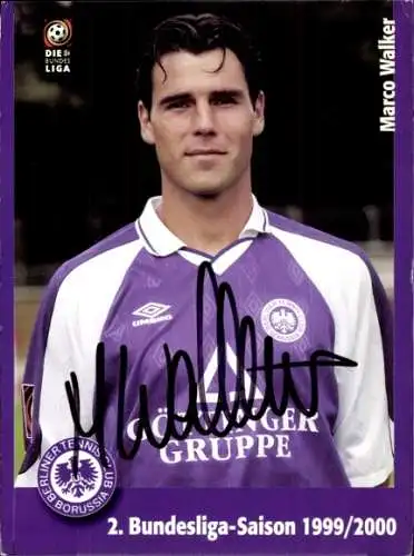 Autogrammkarte Fußballer Marco Walker, Tennis Borussia Berlin, Autogramm