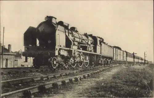 Ak Reseau d'Orleans, Le 16, Hendaye-Bordeaux-Paris, Machine Pacific 3700, Französische Eisenbahn