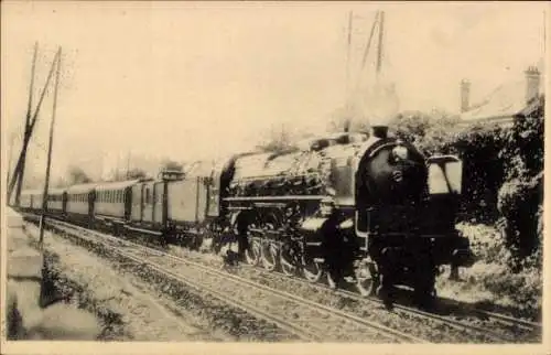Ak Französische Eisenbahn, Chemin de fer, Locomotive, Ouest, Cherbourg Paris