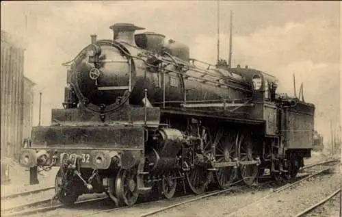 Ak Französische Eisenbahn, Dampflokomotive, Chemin de fer, 3203, Sud Ouest, Ex. PO