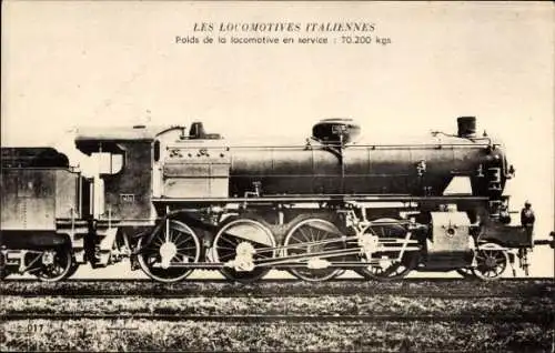Ak Italienische Eisenbahn, Lokomotive, Dampflok