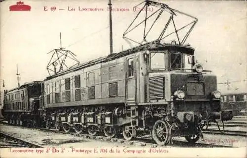 Ak Französische Eisenbahn Compagnie d'Orleans, Elektrische Lokomotive Typ 2 Do 2, Prototyp E 704