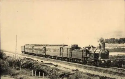 Ak Französische Eisenbahn, Reseau du Nord, Calais - Mediterranée, Dampflokomotive Serie 2161-2180