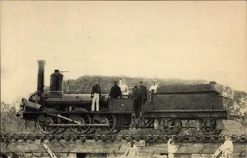 Ak Französische Eisenbahn, Chemin de fer, Locomotive, PO, Machine No 619