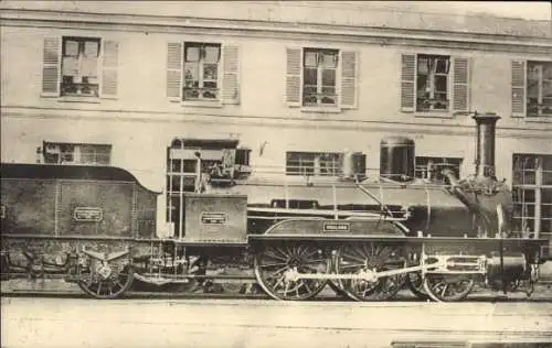 Ak Französische Eisenbahn, Compagnie d'Orleans, Chalons, Dampflokomotive No. 10