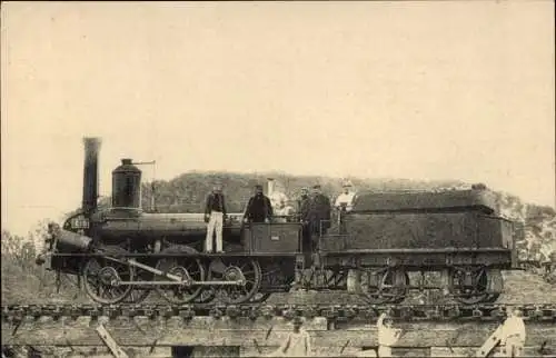 Ak Französische Eisenbahn, Chemin de fer, Locomotive, PO, Machine No 619