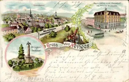 Litho Neviges Velbert im Kreis Mettmann, Gasthaus zum Kaiserhof, W. Bredtmann